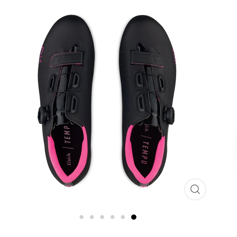 Fizik Tempo Road Cycling Shoes - Black with Pink Accents
